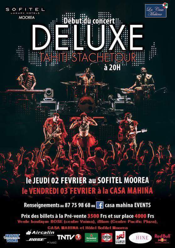Concerts de Deluxe à Tahiti et Moorea : n'oubliez pas votre moustache !