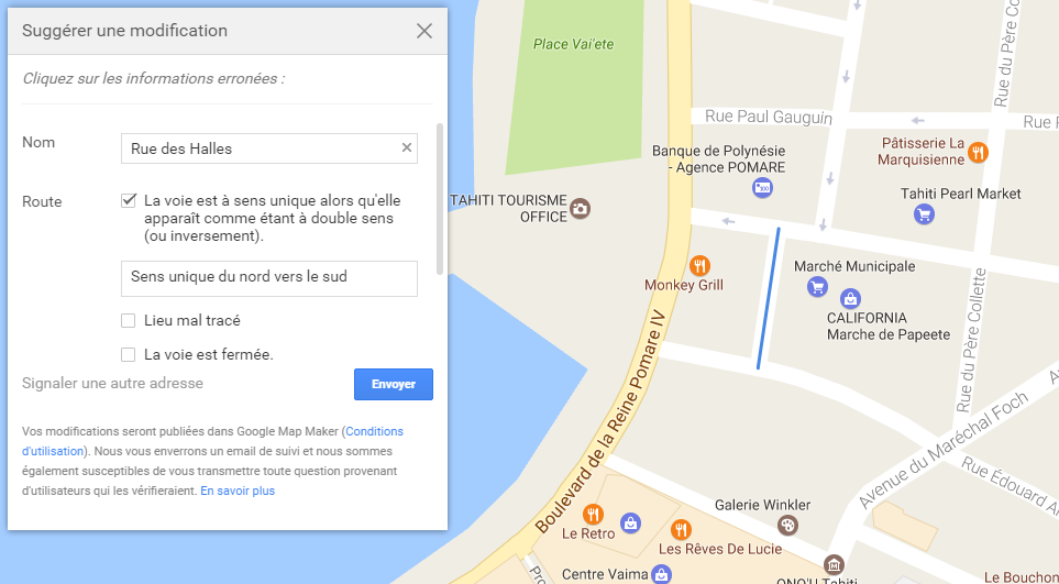 Il manque un nom de rue dans Google Maps ? C'est signalé en un clic.