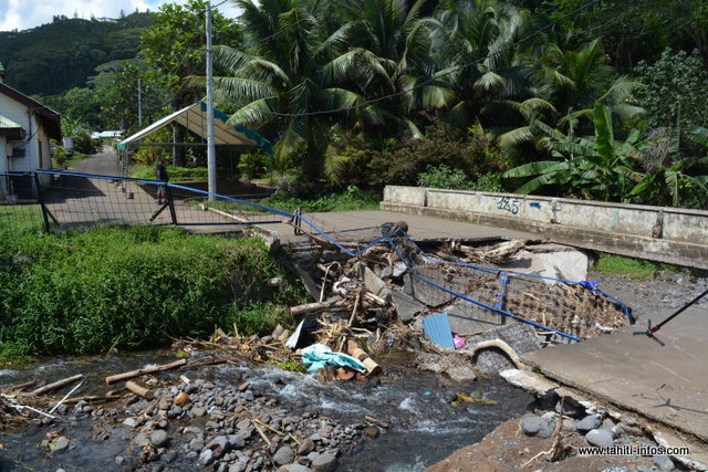 Le pont de Orofara fortement affaibli par les intempéries de décembre 2015, a totalement été détruit le mois dernier.