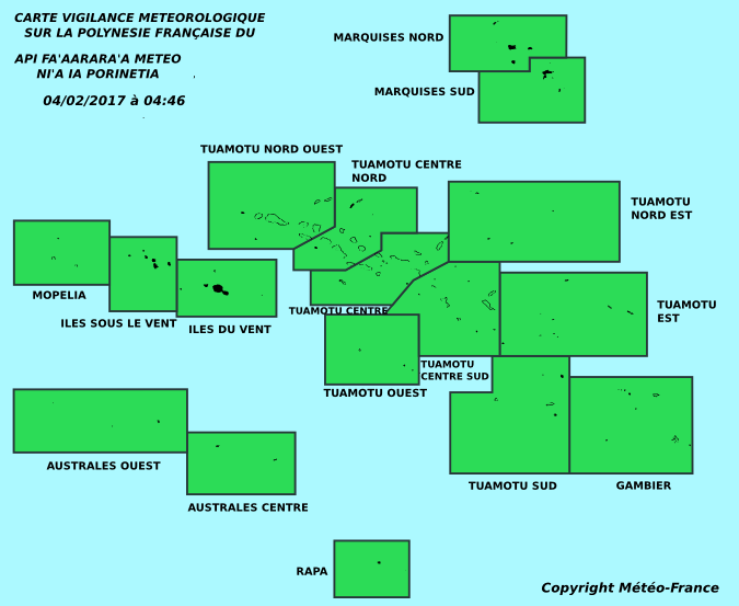 Îles du Vent : la vigilance est levée