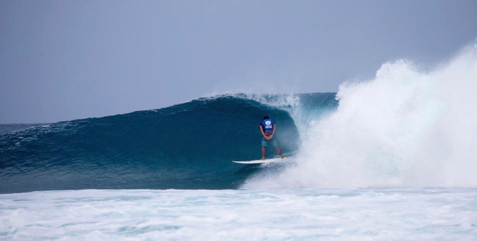 O'Neil Massin lors du Volcom Pipe Pro