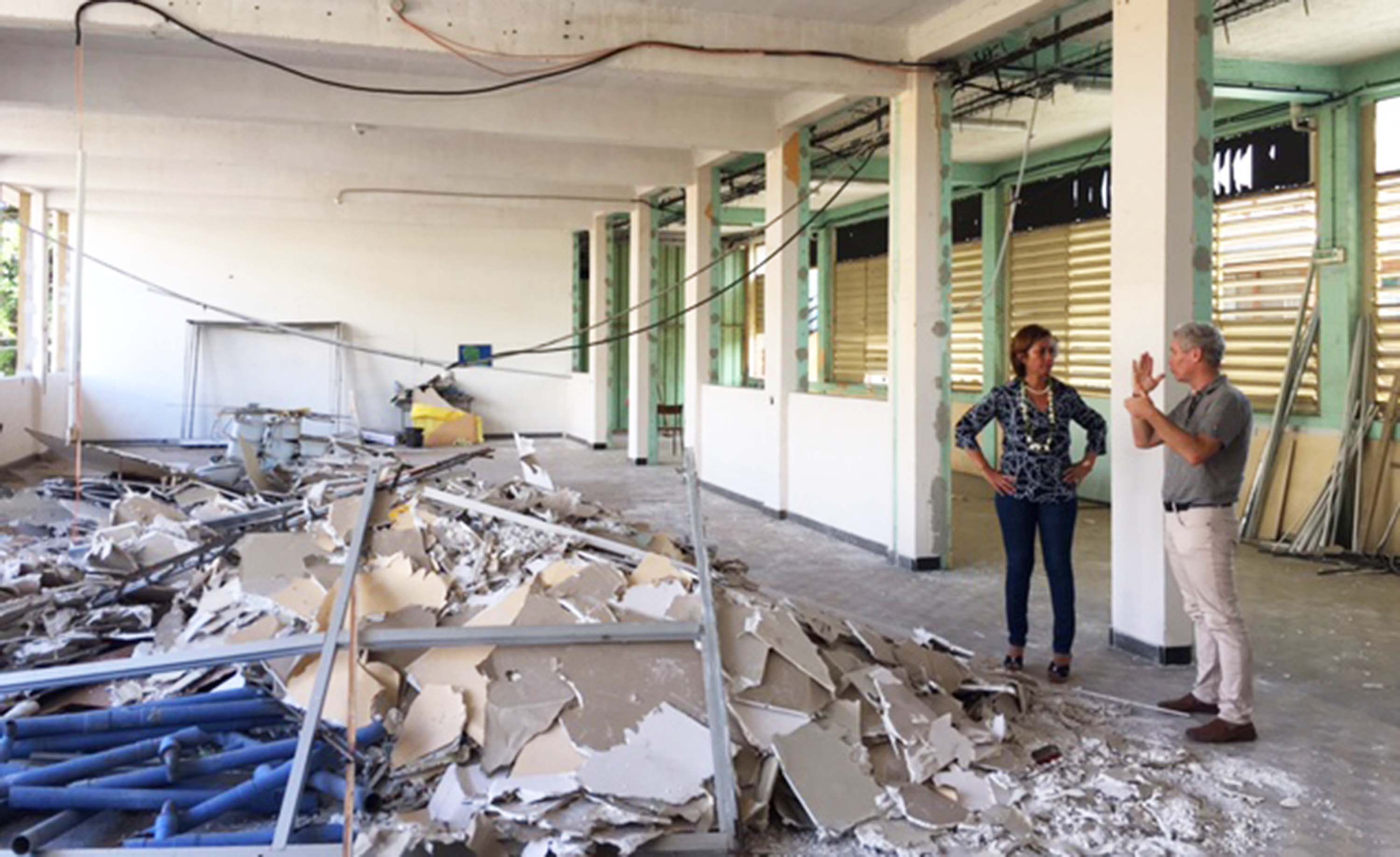 Le premier étage du lycée Paul-Gauguin en rénovation 