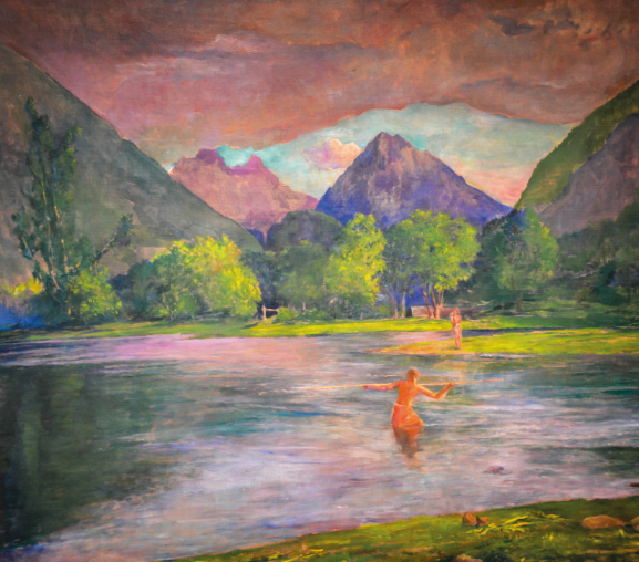 The Entrance to the Tautira River, John La Farge, Tahiti, vers 1895, huile sur toile, National Gallery of Art.