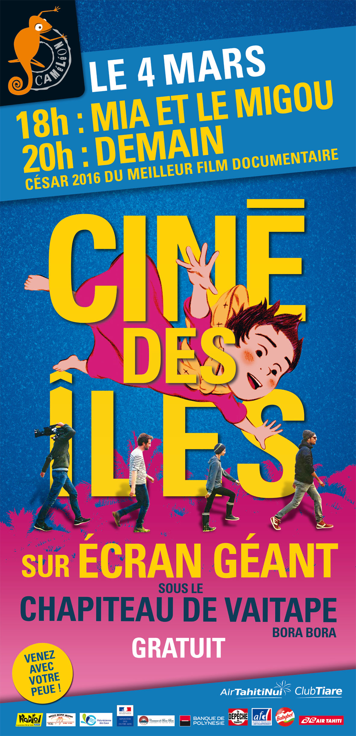 Ciné dans les îles fait escale le 4 mars à Bora Bora