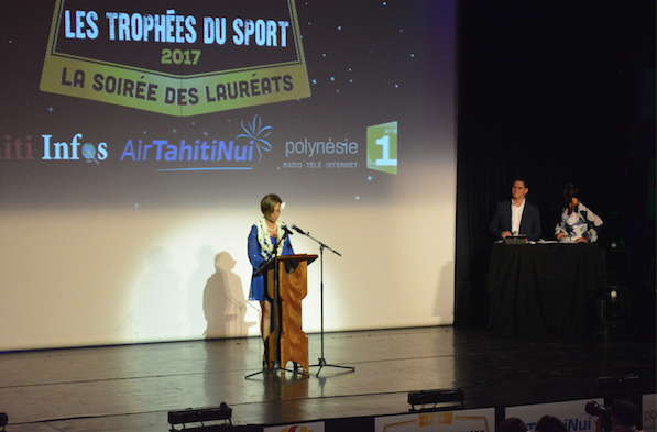 La soirée a été inaugurée par la Ministre de la Jeunesse et des sports, Nicole Sanquer
