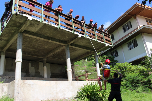 À Ua Pou les cadets de la sécurité civile en pleine formation