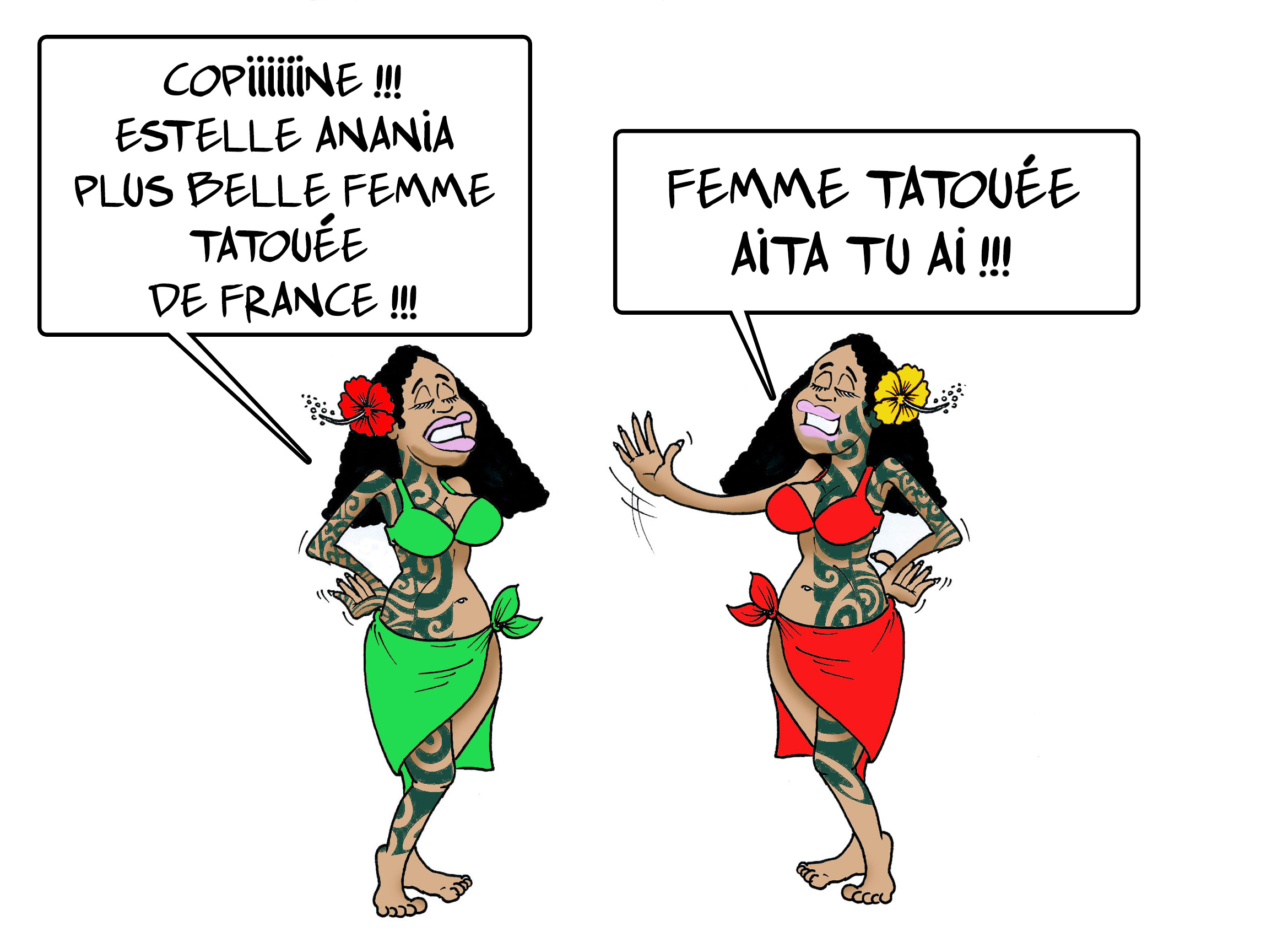 " La plus belle femme tatouée de France " vu par Munoz