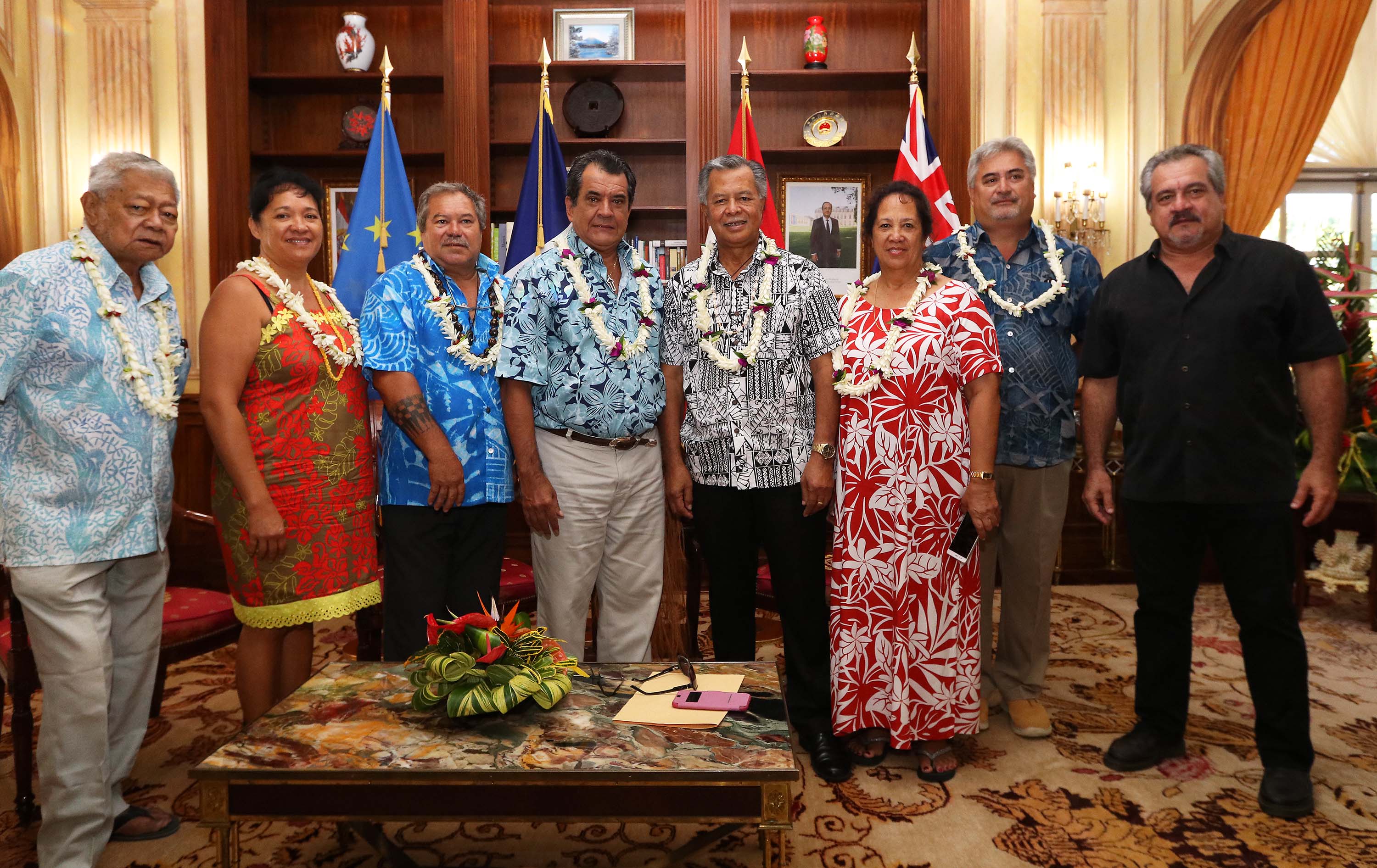 Le Président Edouard Fritch reçoit le 1er ministre des Iles Cook