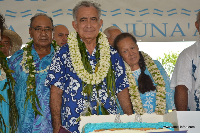 Ce congrès était également l'occasion de célébrer les 40 ans d'existence du Tavini Huiraatira. Un moment fort pour le couple Temaru.