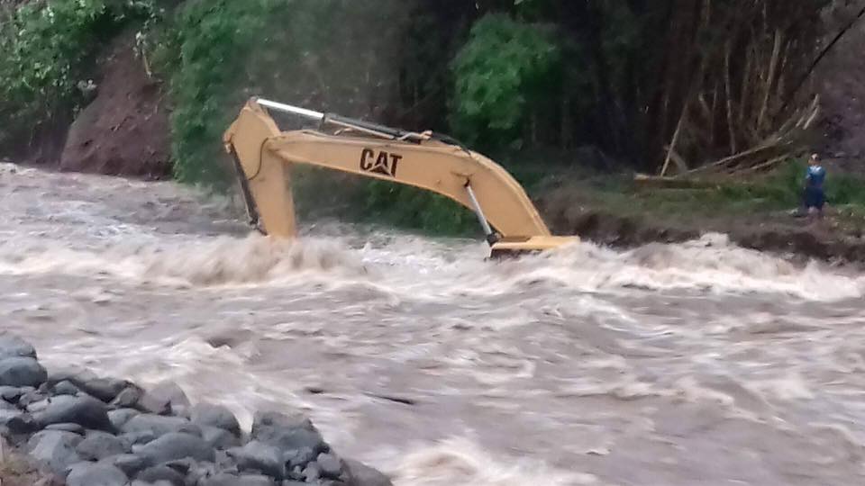Le niveau de la rivière de Onohea est monté d'un coup. (Facebook)