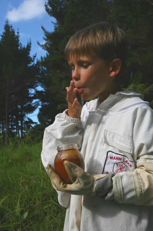 Séquence dégustation à chaud, une fois hors de portée des abeilles…