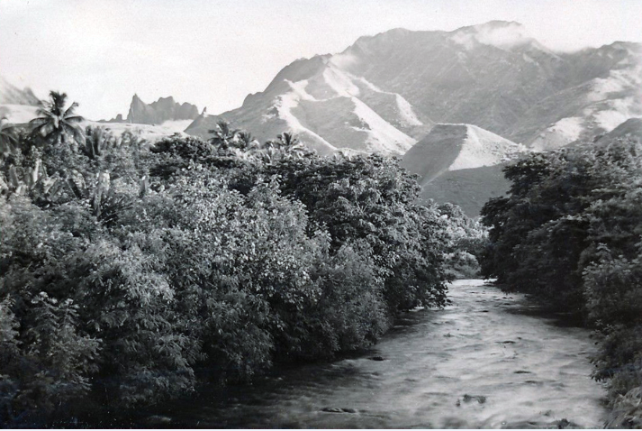 La vallée de la Fautaua en 1940. Photo Paul-Isaac Nordmann