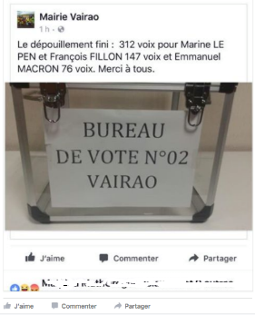 Vairao publie dès samedi soir les résultats du 1er tour