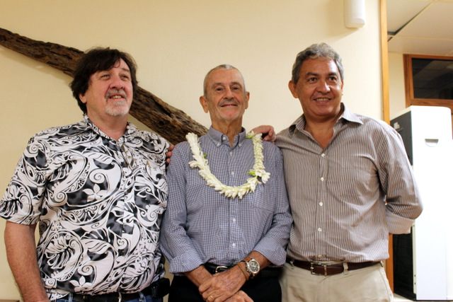 Yves Laugrost - président sortant-, Ronald Blaise- nouveua président- et Régis Chang- directeur sortant de la CPS
