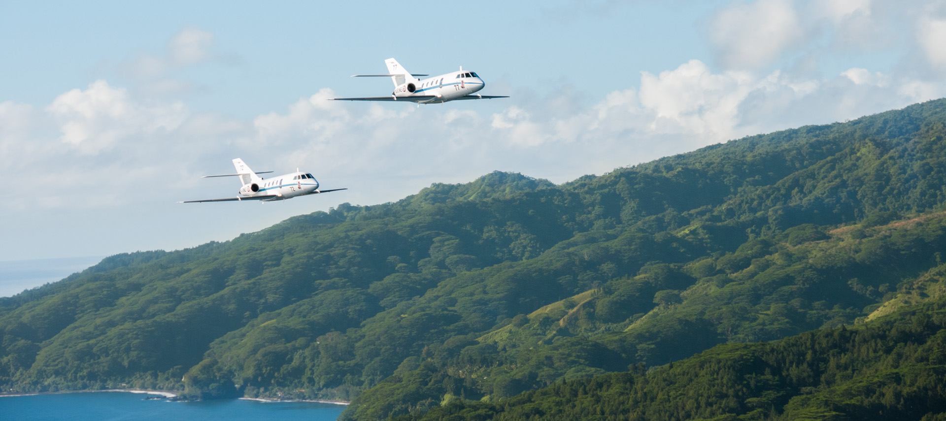 Le 4 mai, un Falcon 200 Gardian de la Marine nationale décollera donc de Tahiti, chargé de bulletins de vote à l'attention de quelque 500 électeurs, pour une mission de six à sept heures. Photo : J.Bellenand©Marine Nationale