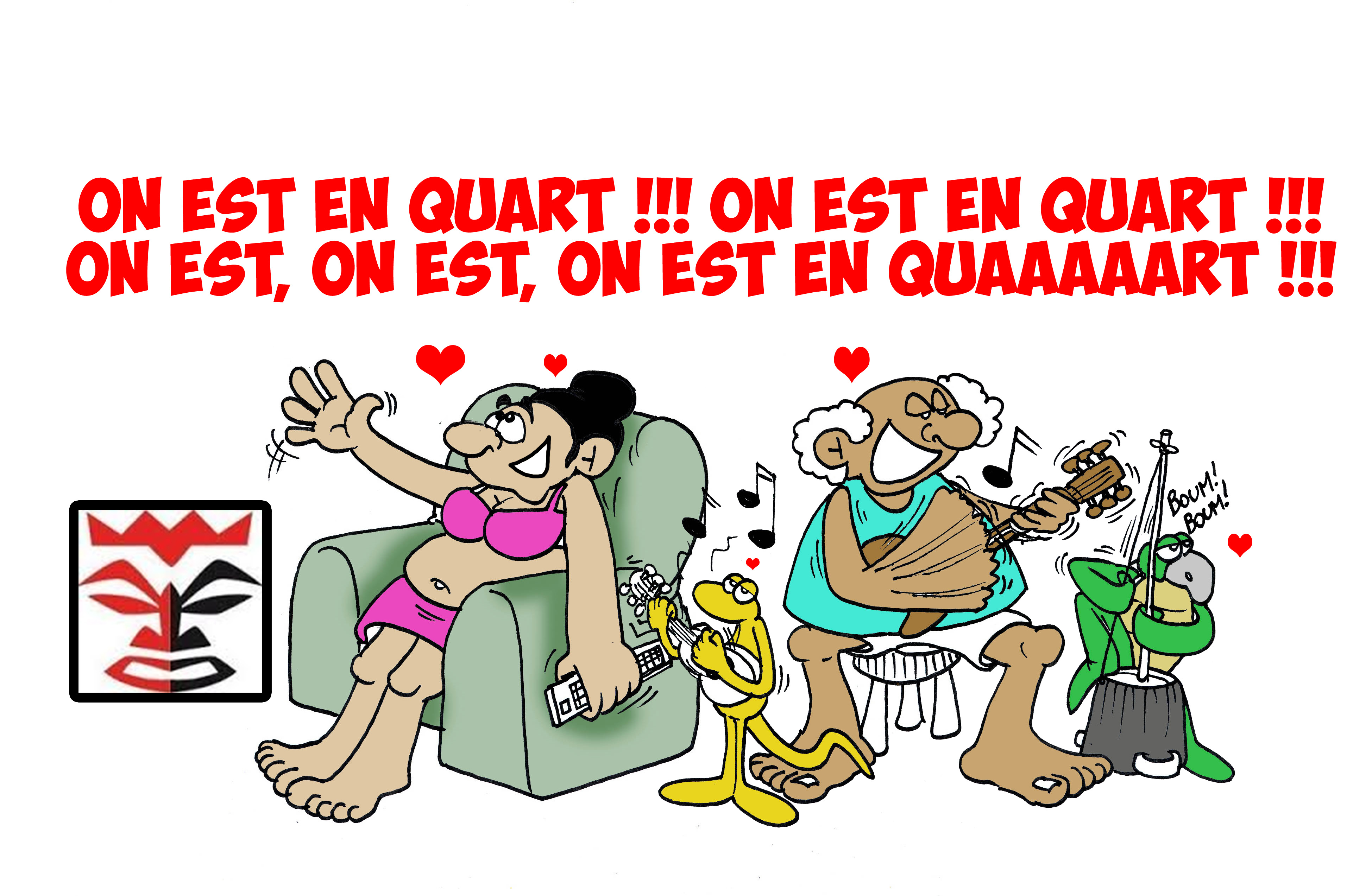 " Les Tiki Toa en 1/4 de finale " par Munoz