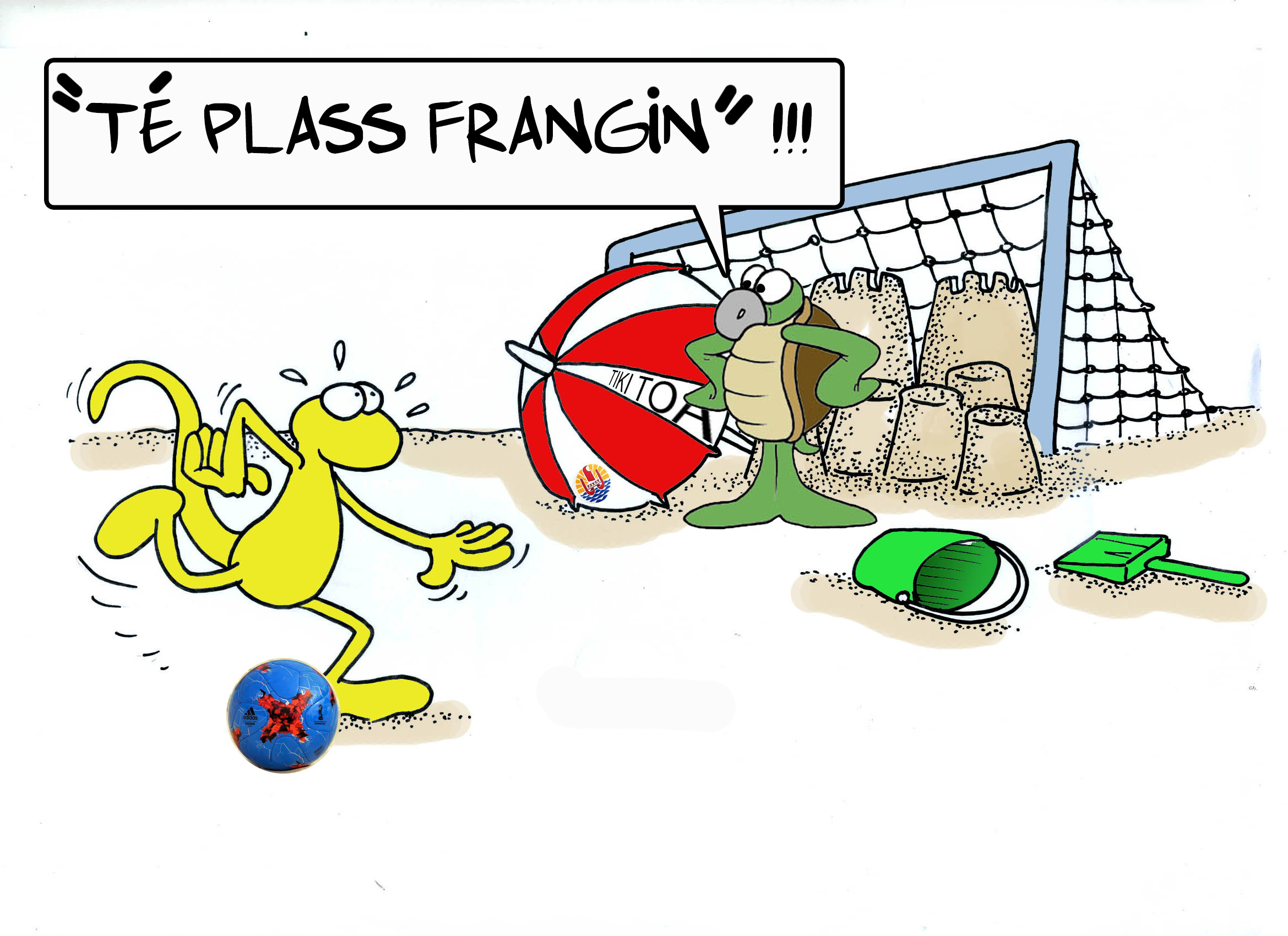 " Les Tiki Toa en 1/2 finale " par Munoz