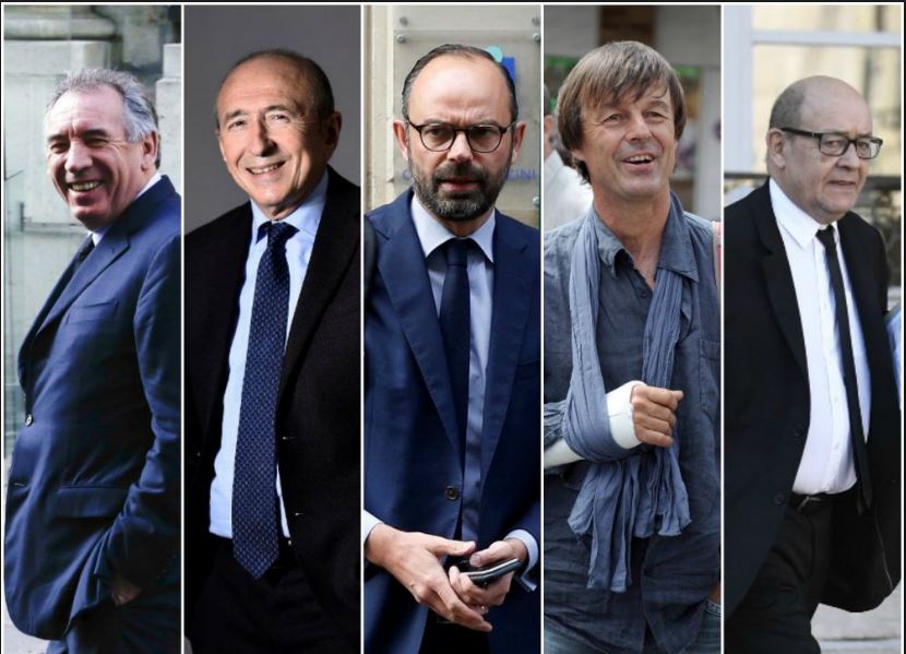 Un gouvernement de 22 membres dont trois ministres d'Etat: Collomb, Hulot, Bayrou