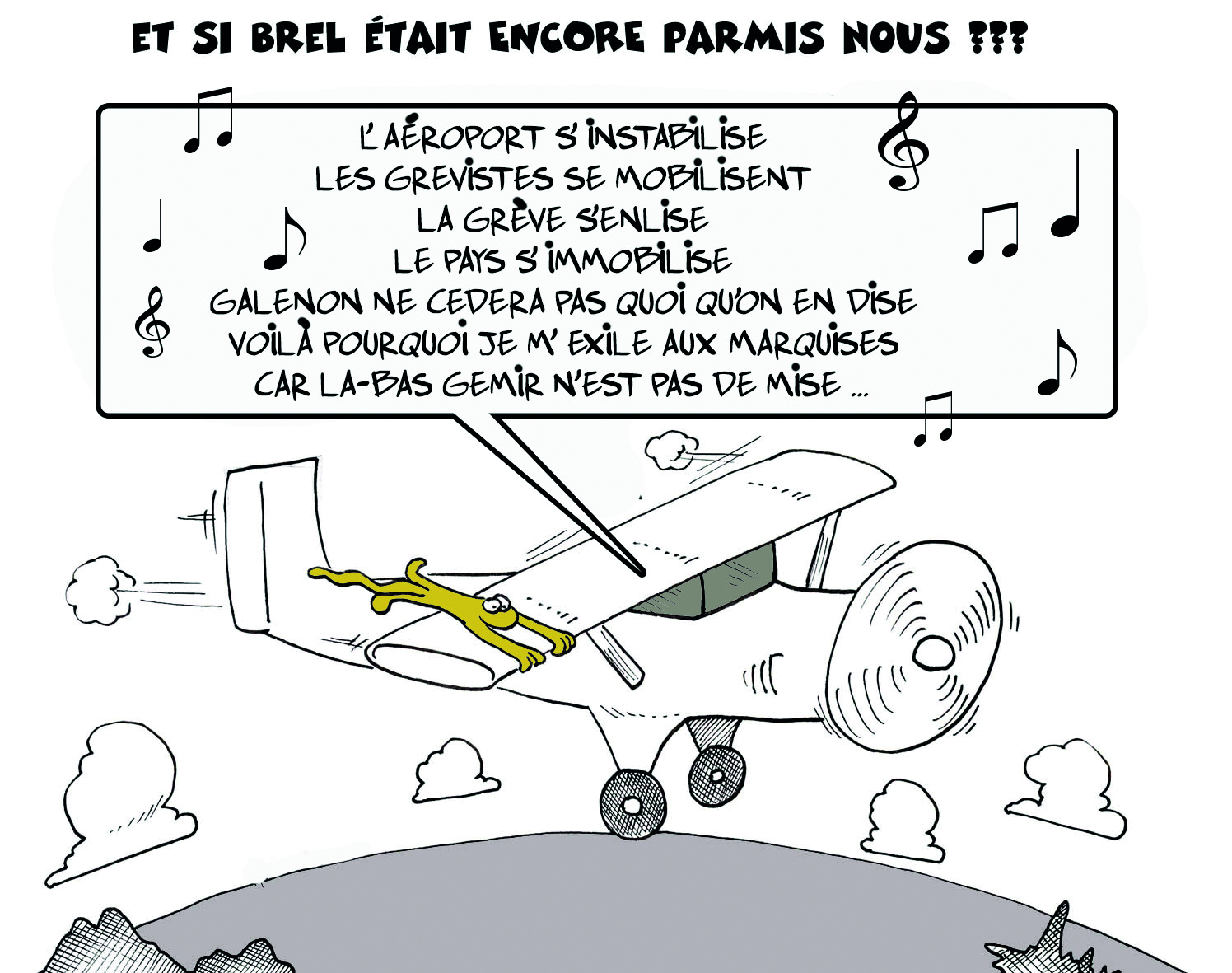 " La grève s'enlise " par Munoz