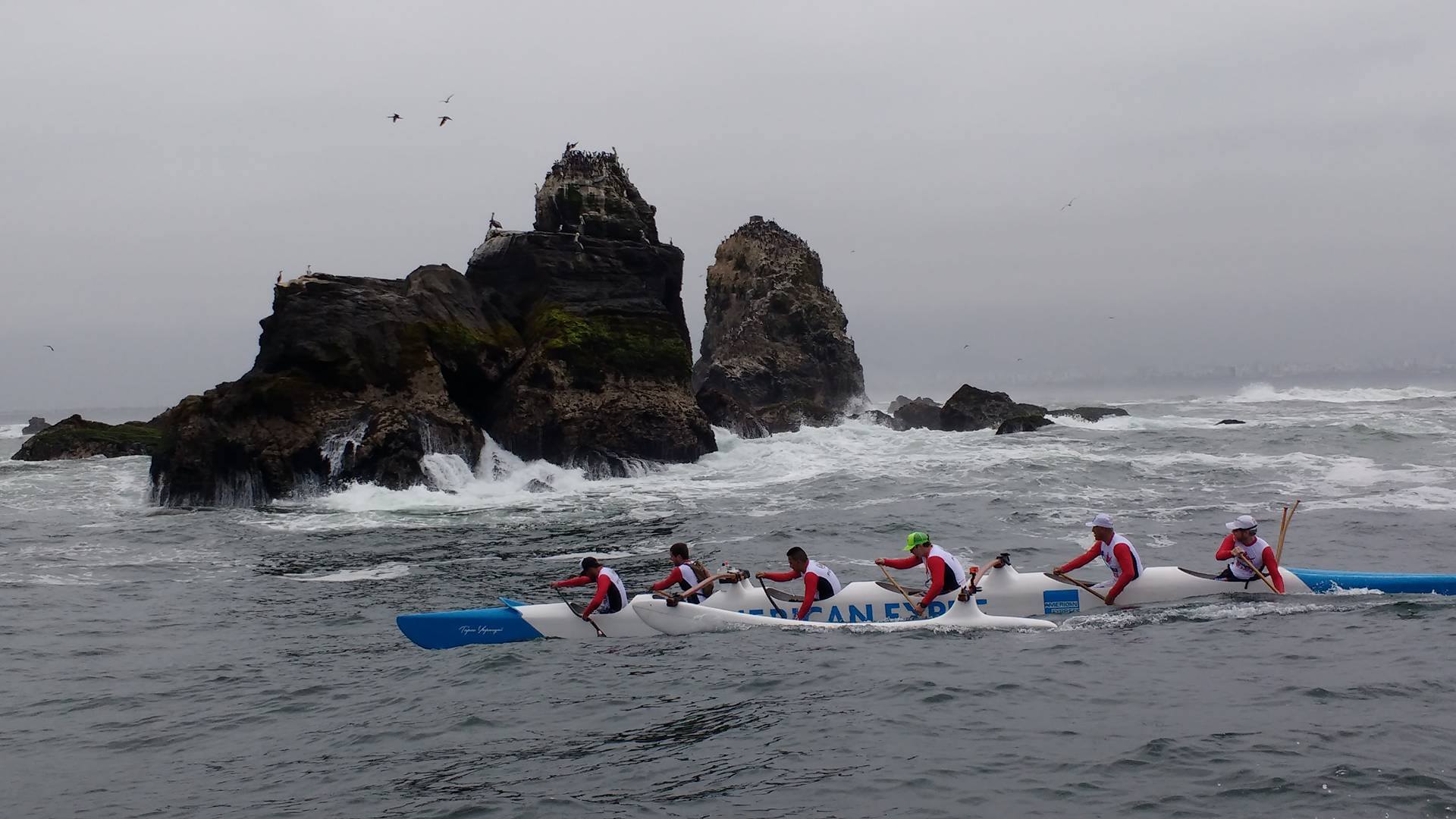 Zachary coach de va’a au Pérou