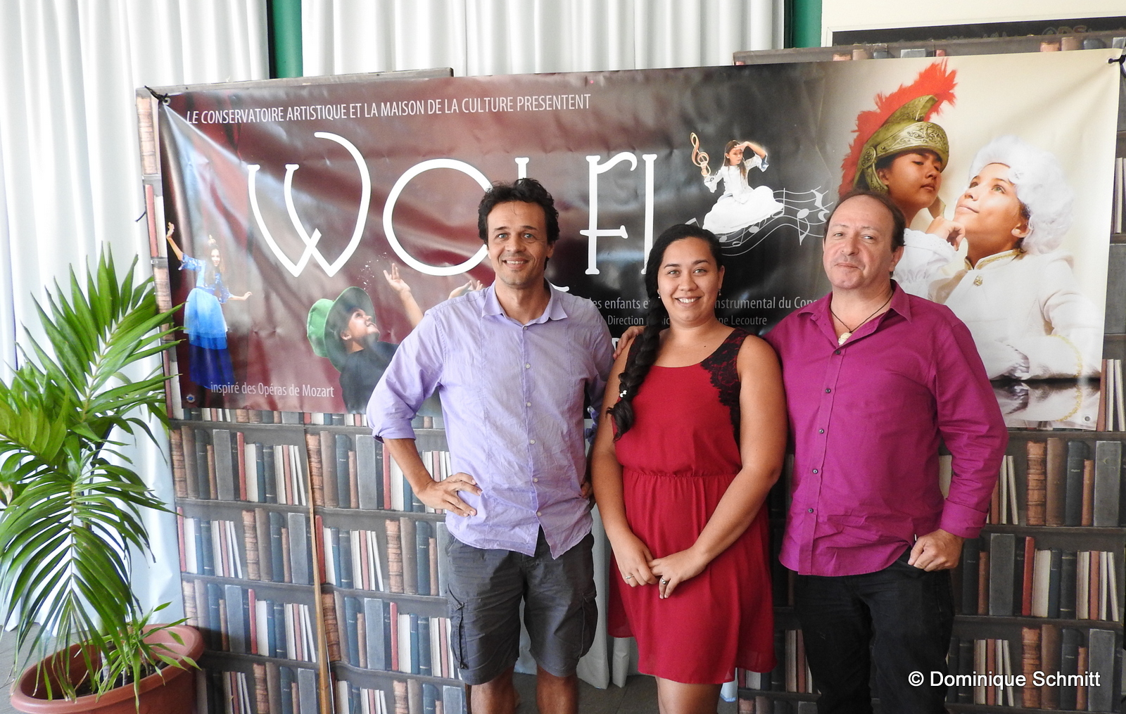 Stéphane Lecoutre, le directeur musical, Vanessa Cuneo, de la Maison de la culture, et Frédéric Cibard, chargé de communication au Conservatoire.