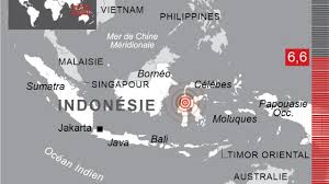 Indonésie: séisme de magnitude 6,6 dans l'île des Célèbes