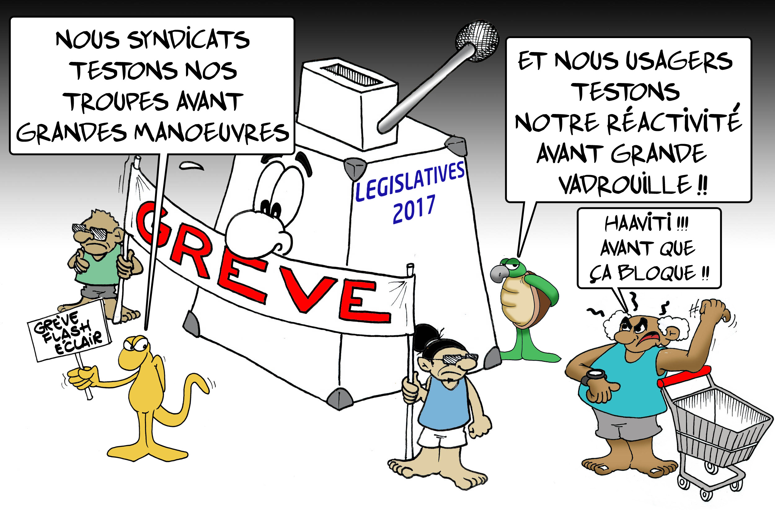 " Grève flash éclair " par Munoz