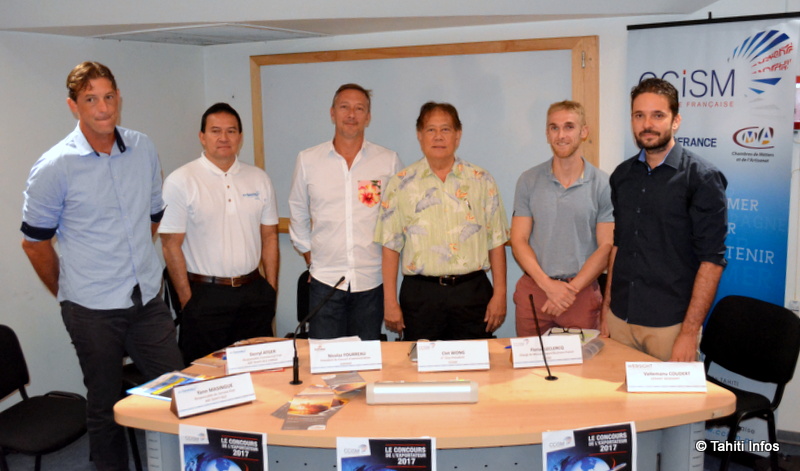 Les organisateurs du Concours de l'exportateur : la CCISM, la Sofidep, ATN, Web Sights  et la DGAE (absente de la photo)