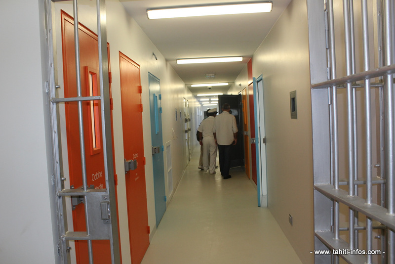 A l'intérieur de la prison de Papeari, lors de son inauguration officielle en mars.