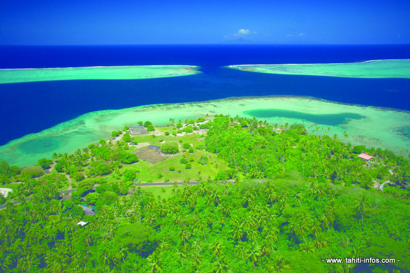 Vue aérienne du site de Taputapuatea (Photo Matarai)