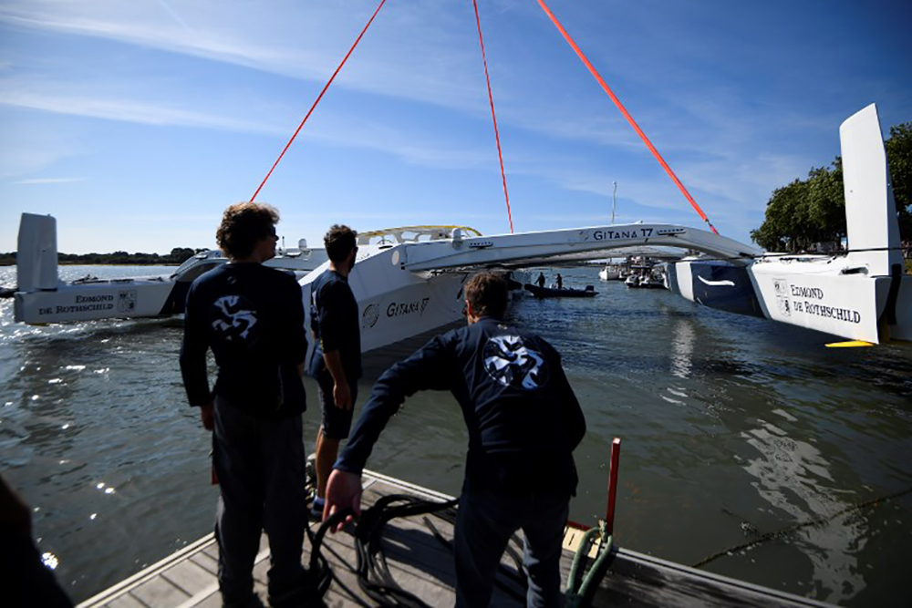 Le "magnifique" bateau Maxi Edmond de Rothschild a pris son premier envol