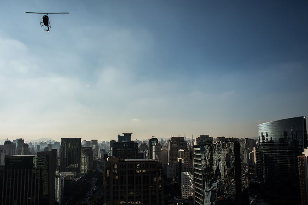 Brésil: l'hélicoptère, la solution antibouchons à Sao Paulo