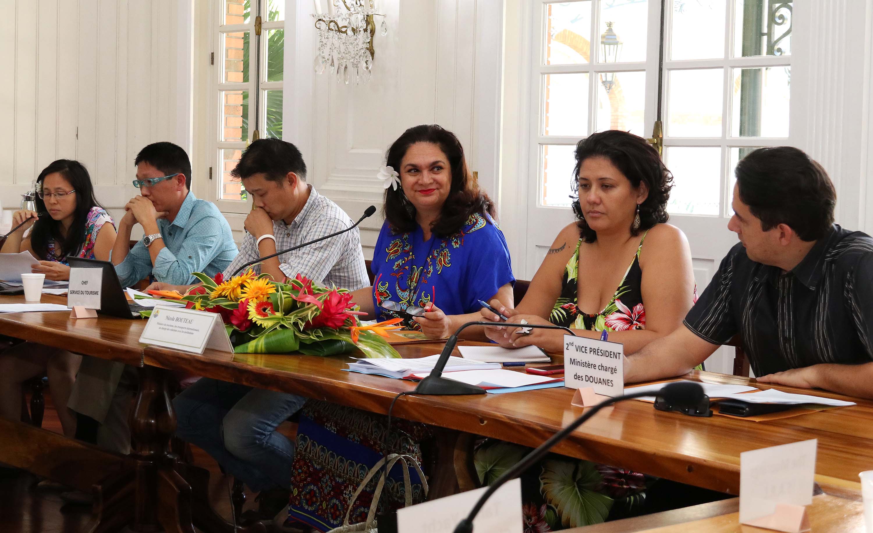 Nicole Bouteau, ministre du Tourisme, jeudi durant la réunion de la commission consultative de la navigation charter.