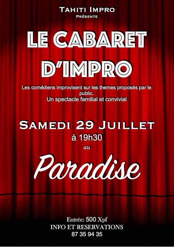 Tahiti impro sur la scène du Paradise samedi soir