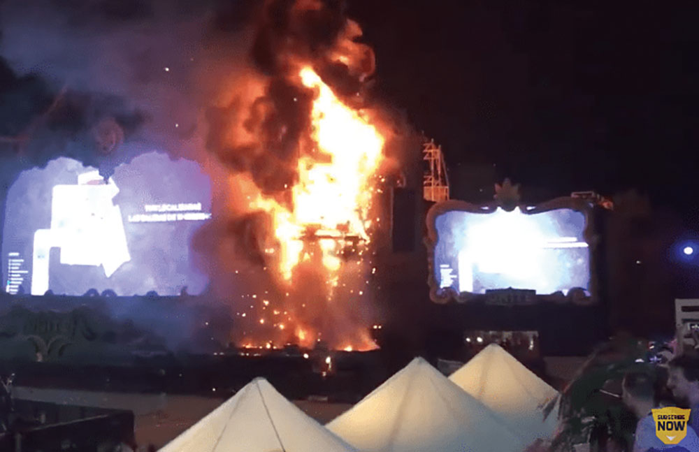 Espagne: spectaculaire incendie sans victimes lors d'un festival de musique électronique