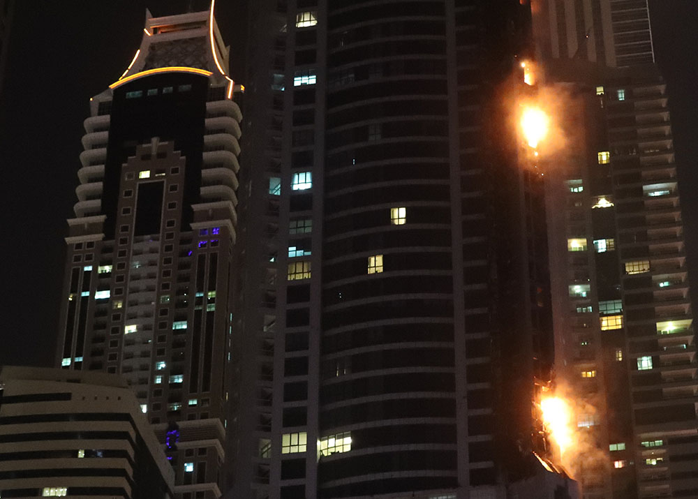 La Torch Tower à Dubaï endommagée par un incendie