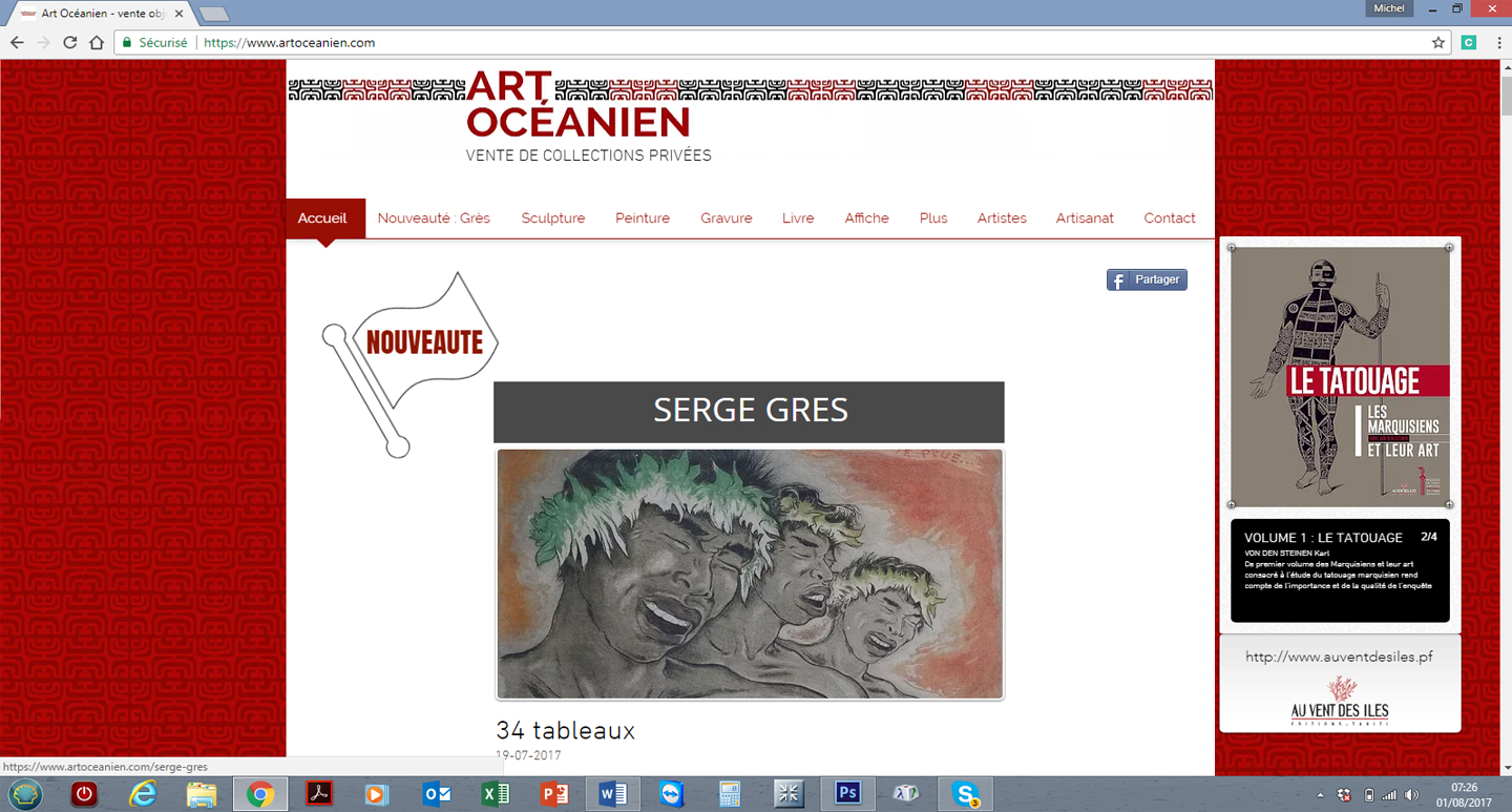 Sculptures, peintures, gravures, livres, artisanat… le site propose un large choix d'œuvres et d'objets d'art.