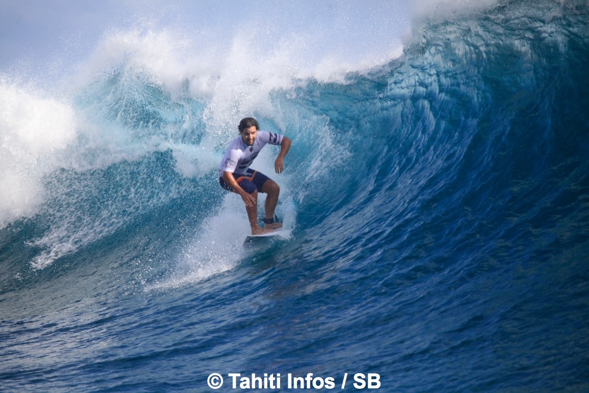 Ian Gouveia, le rookie a pu trouver deux vague notées à plus de 7 points chacune
