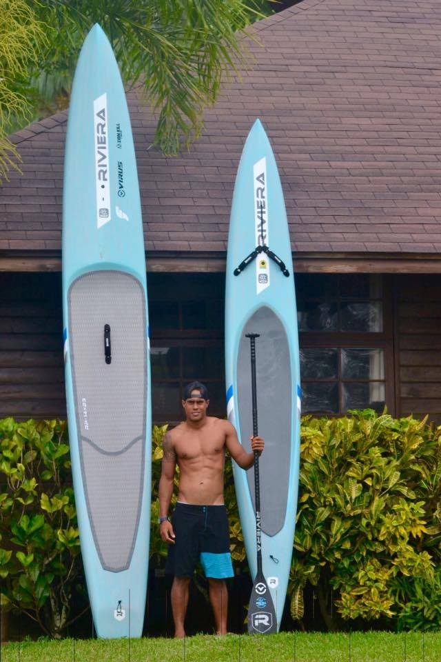 Le footballeur aime les sports d'eau également