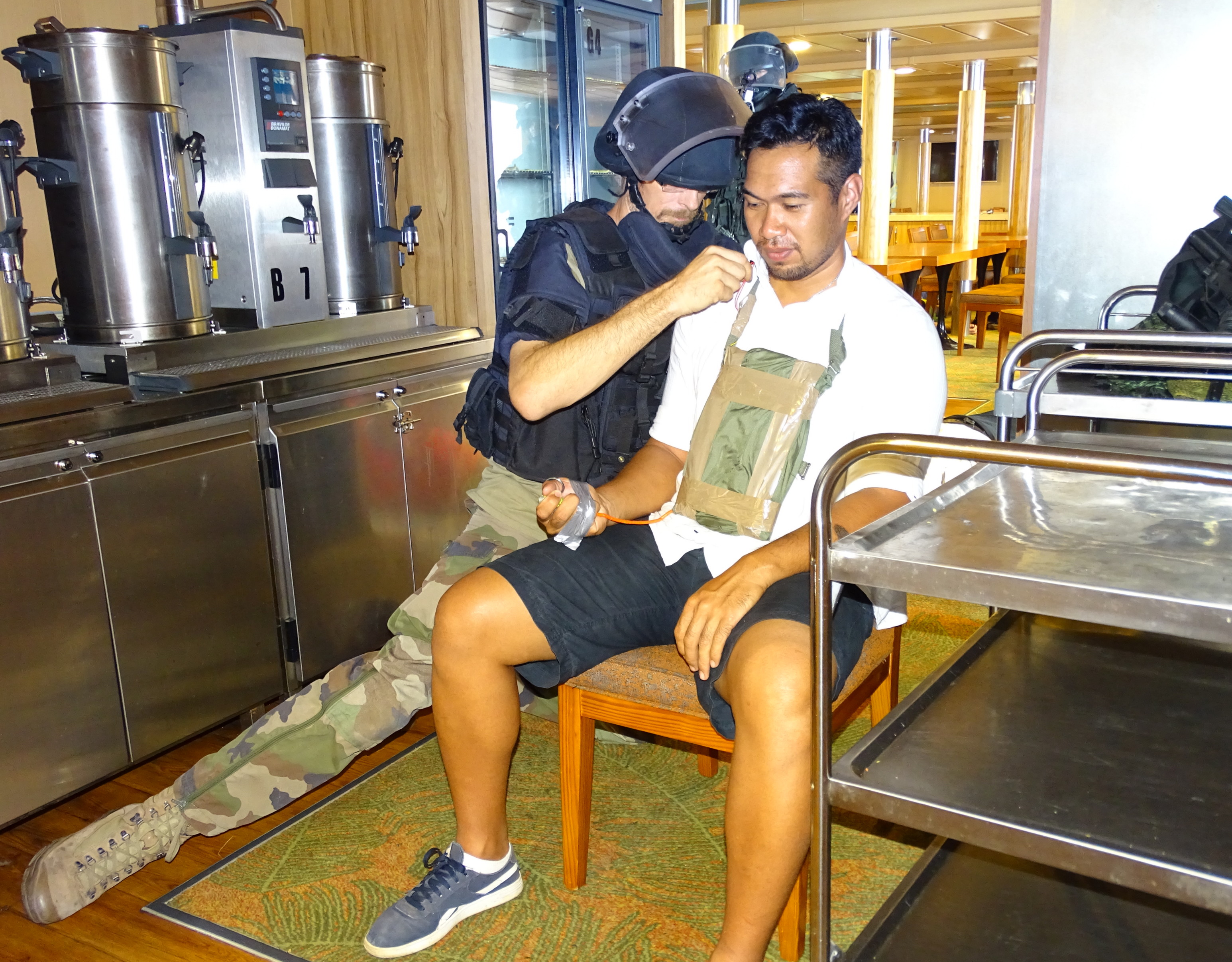 Exercice antiterroriste au port autonome de Papeete