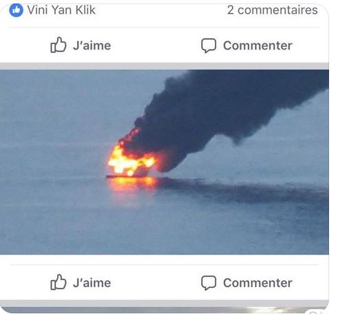 Un bateau en feu au large de Punaauia, pas de victimes