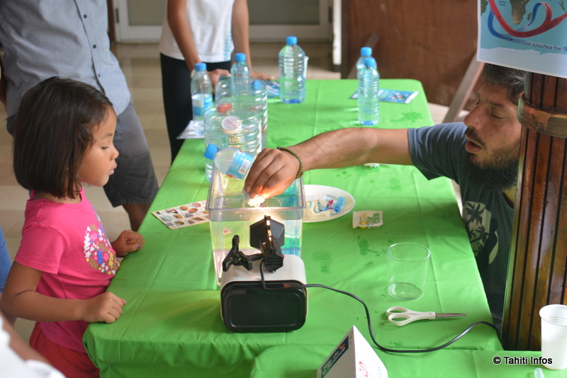L'IRD fait la démonstration du fonctionnement des courants océaniens.