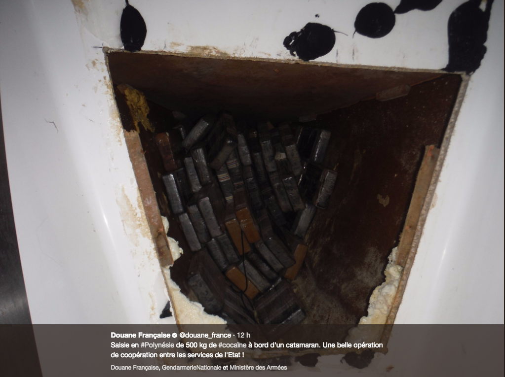 Saisie de 500 Kilos de cocaïne aux Marquises, les photos et la vidéo de la prise