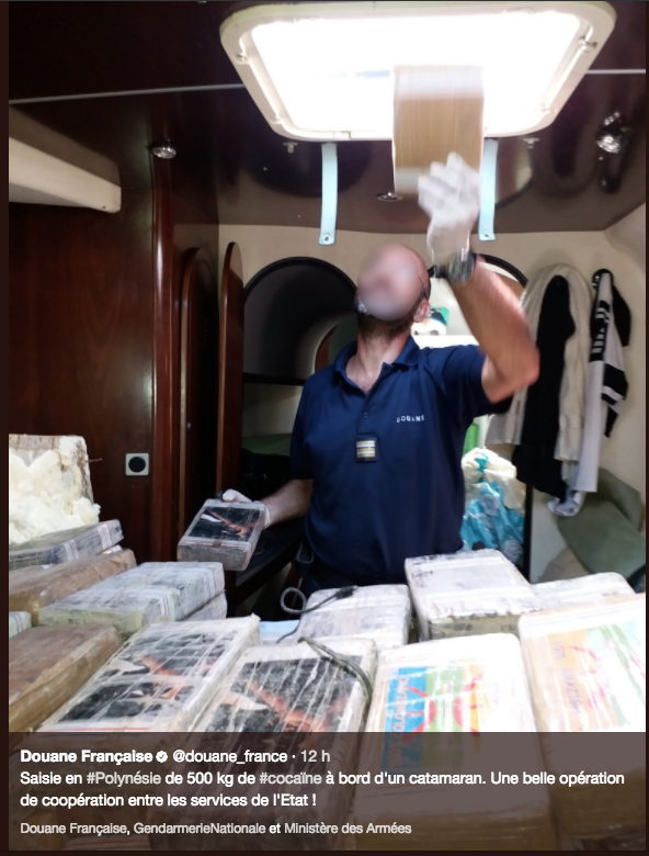 Saisie de 500 Kilos de cocaïne aux Marquises, les photos et la vidéo de la prise