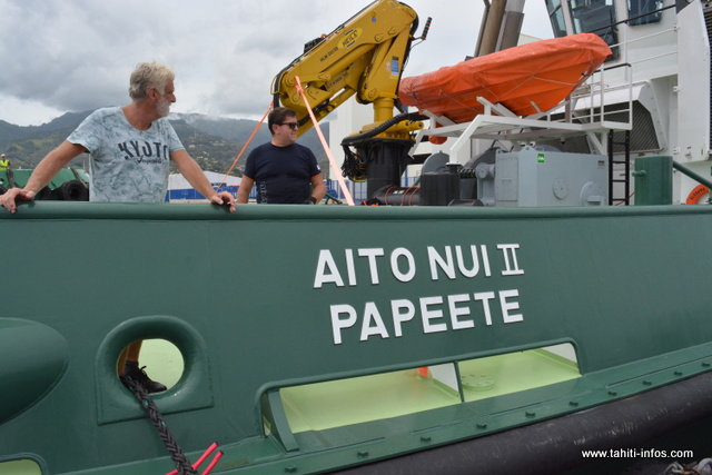 Le Aito Nui 2 a été piloté par l'équipage de la société de construction hollandaise Damen Shipyards.