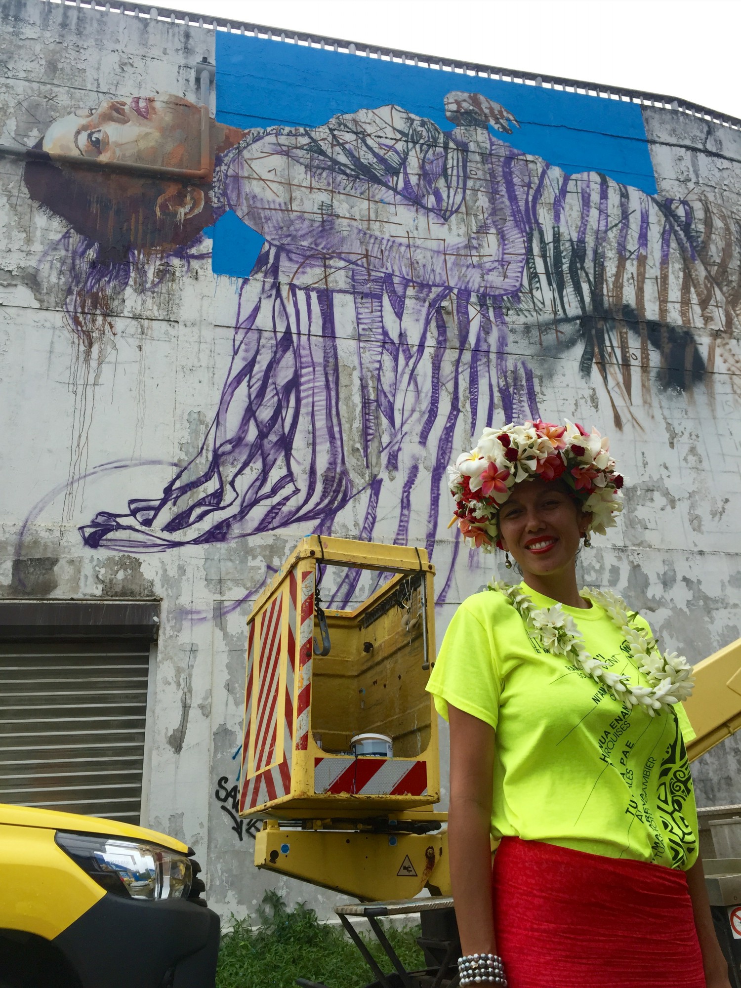 La polynésienne peinte par l'artiste australien Fintan Magee.