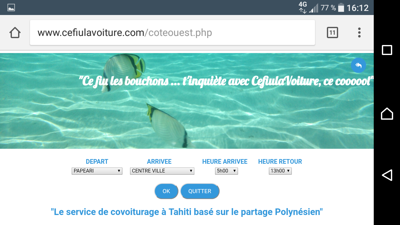 Cefiulavoiture, un nouveau site de covoiturage polynésien
