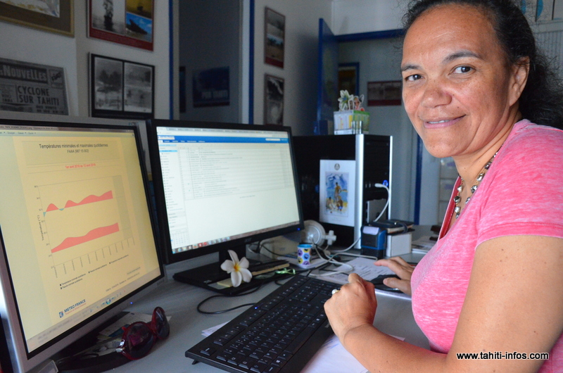 Victoire Laurent, responsable du bureau d’études et de climatologie de Météo-France à Tahiti.