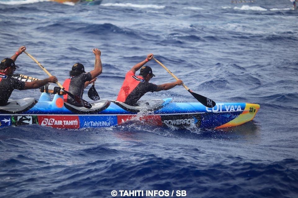 Edt Va'a a pris un cap à droite, contre le vent