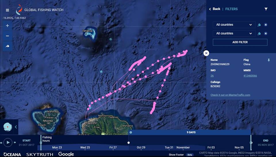 Une carte high-tech pour lutter contre la pêche illégale dans le Pacifique